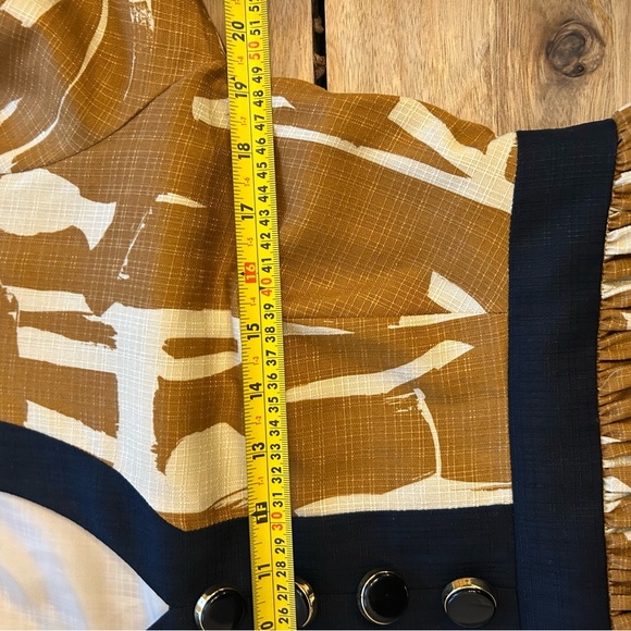 Orla Kiely Women's Midi Dress UK 14 USA 10 100% Silk V Neck Buttons New - Picture 7 of 8